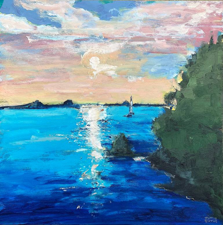 Sunset in Dubrovnik, Acrylic on Canvas