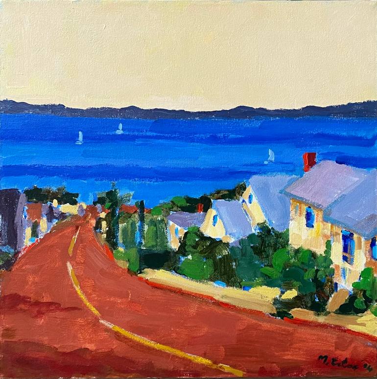 Houses by the Sea I, Acrylic on Canvas