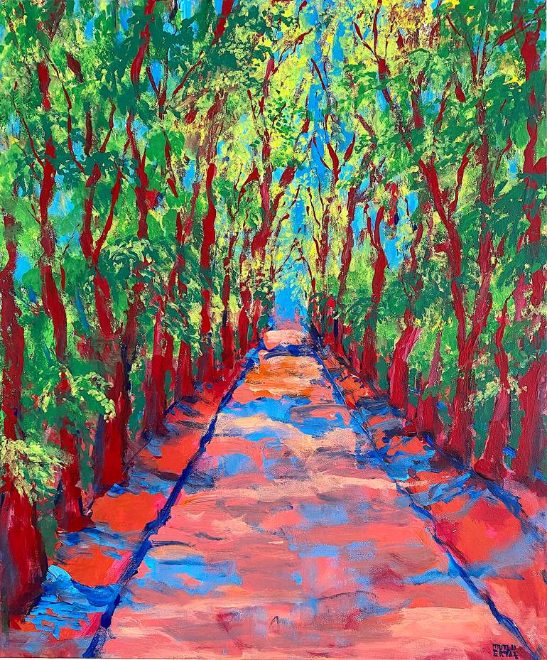 Garden at Museu de Serralves, Acrylic on Canvas