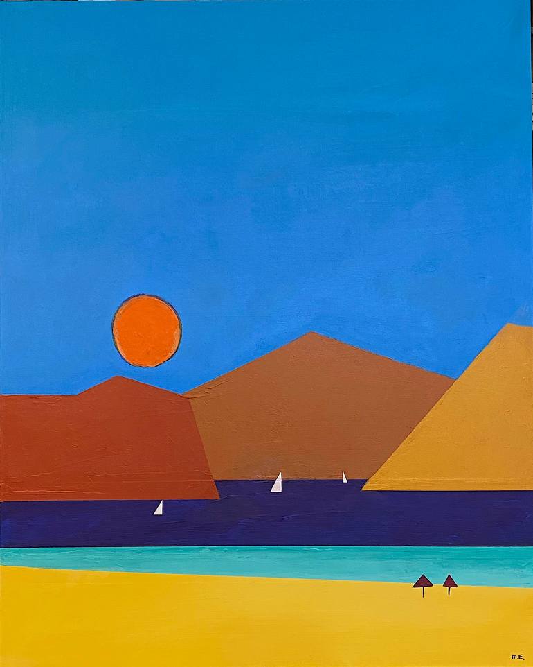 Sail Boats, Acrylic on Canvas