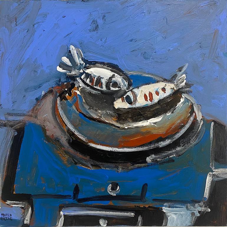 Still Life with Fish, Acrylic on Canvas