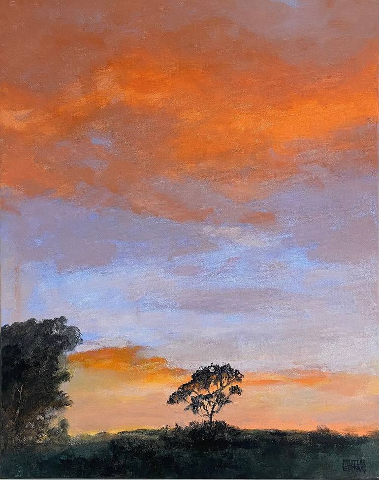 Sunset at Newport Beach II, Acrylic on Canvas