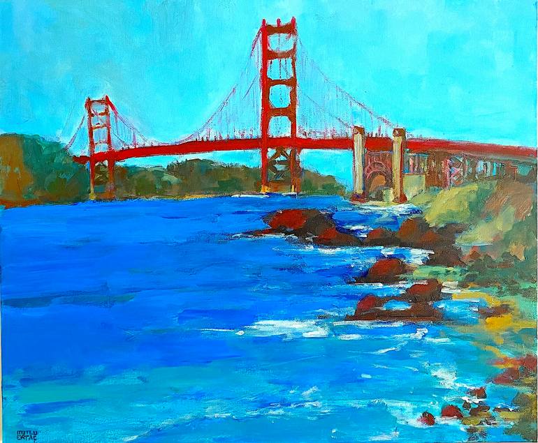 Golden Gate Bridge., Acrylic on Canvas