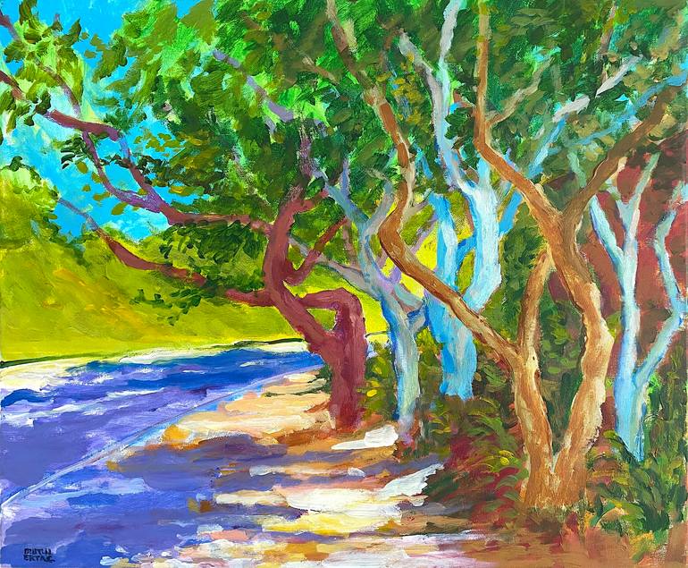 Morning Stroll., Acrylic on Canvas