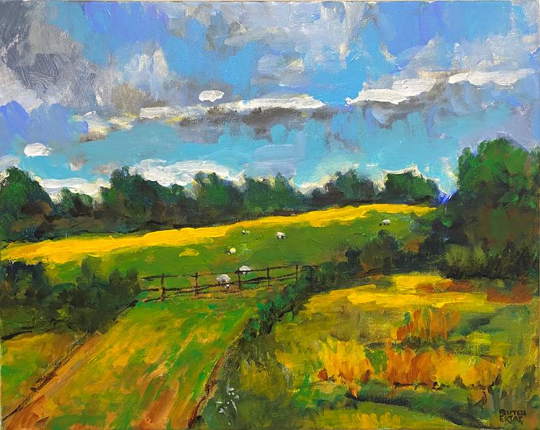 Irish Countryside, Acrylic on Canvas