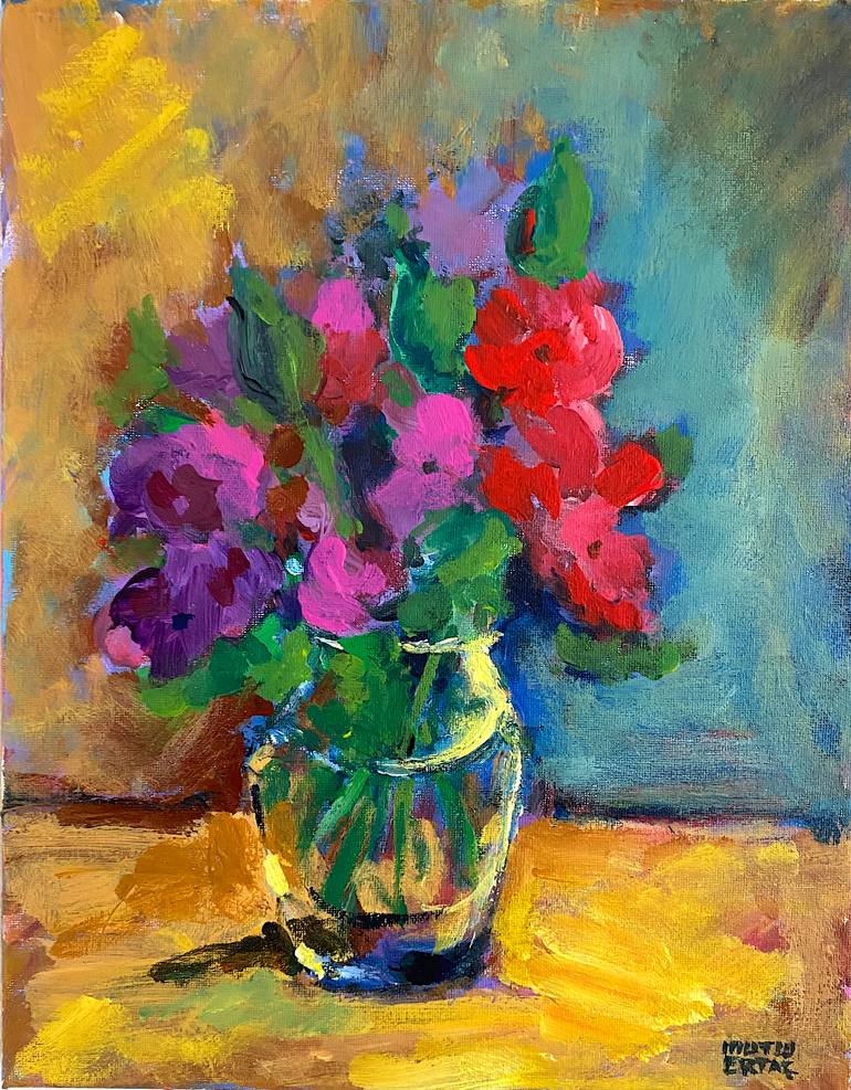 Bouquet of Flowers, Acrylic on Canvas