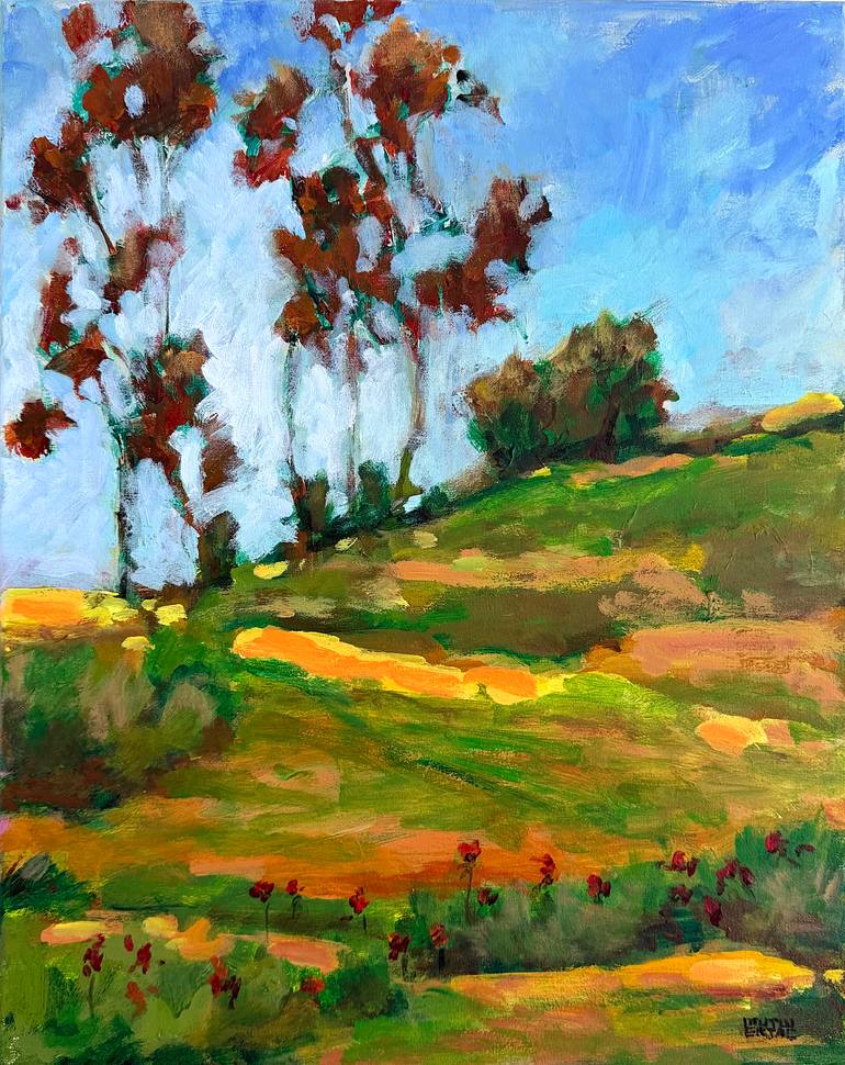 Eucalyptus on the Hill, Acrylic on Canvas