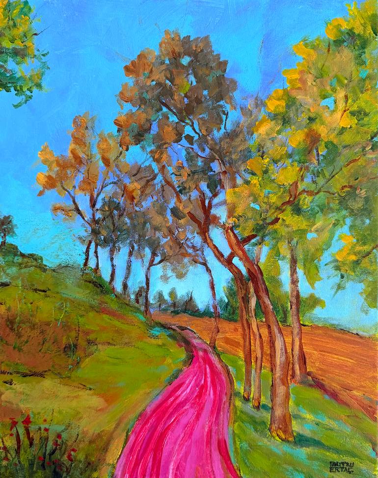 A Walk on the Hillside, Acrylic on Canvas