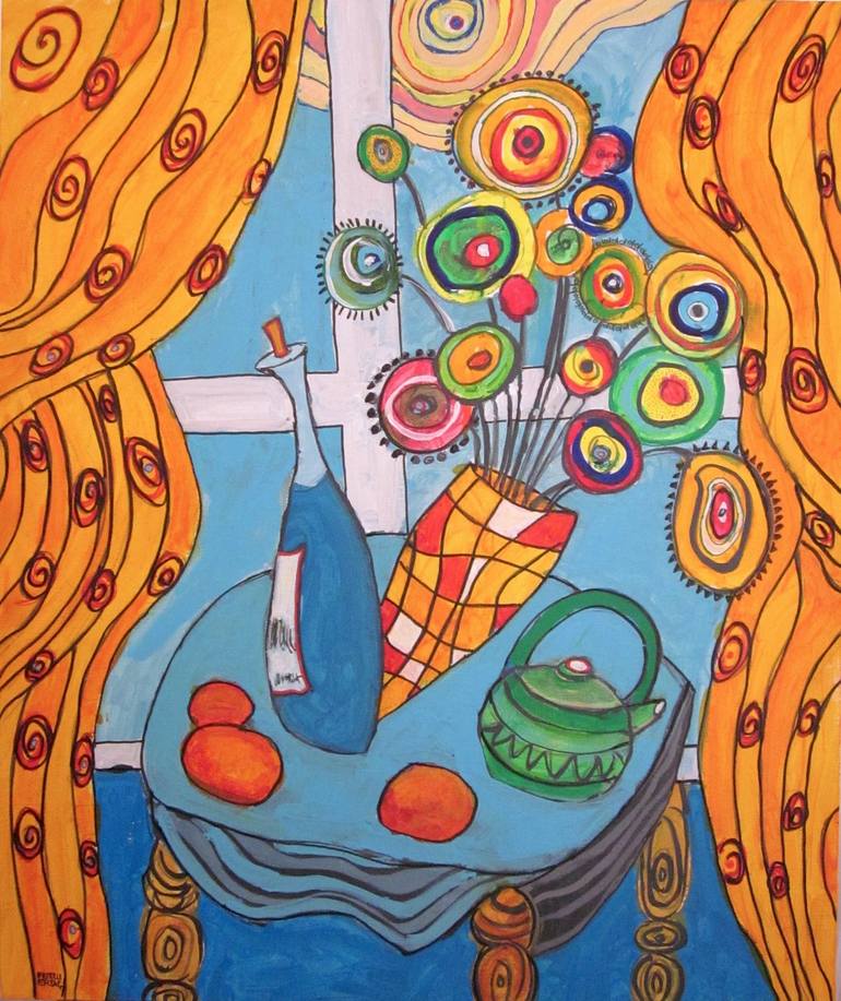 Blue bottle, Acrylic on Other