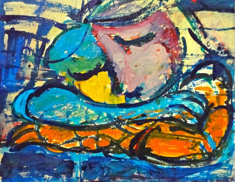 "Jeune Fille Endormie" after Picasso, Acrylic on Canvas