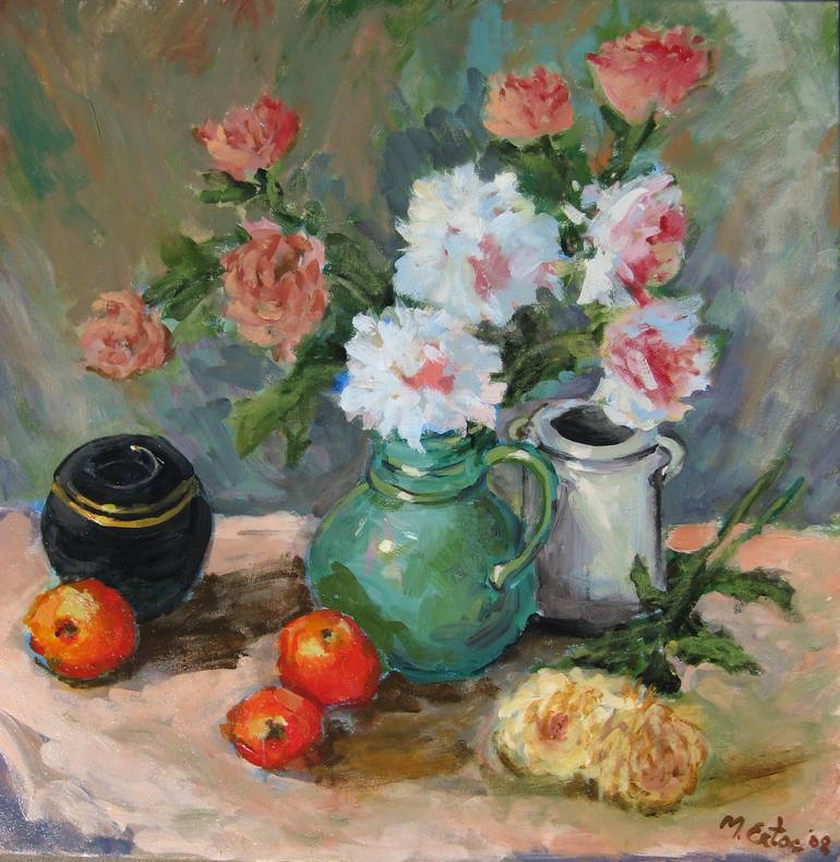 Peonies, Acrylic on Canvas