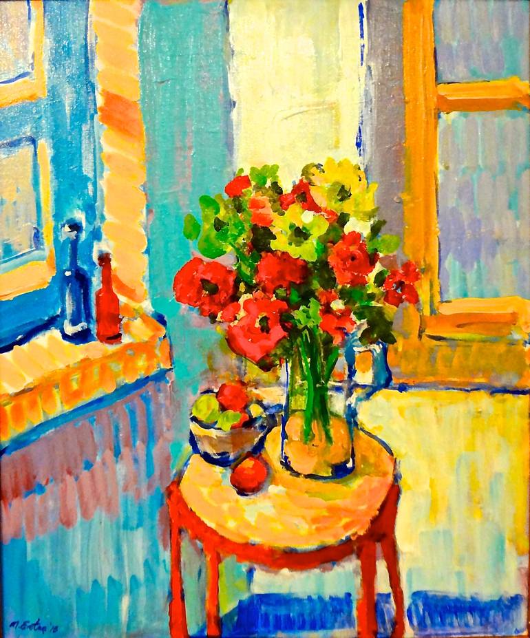 By the Window, Acrylic on Canvas