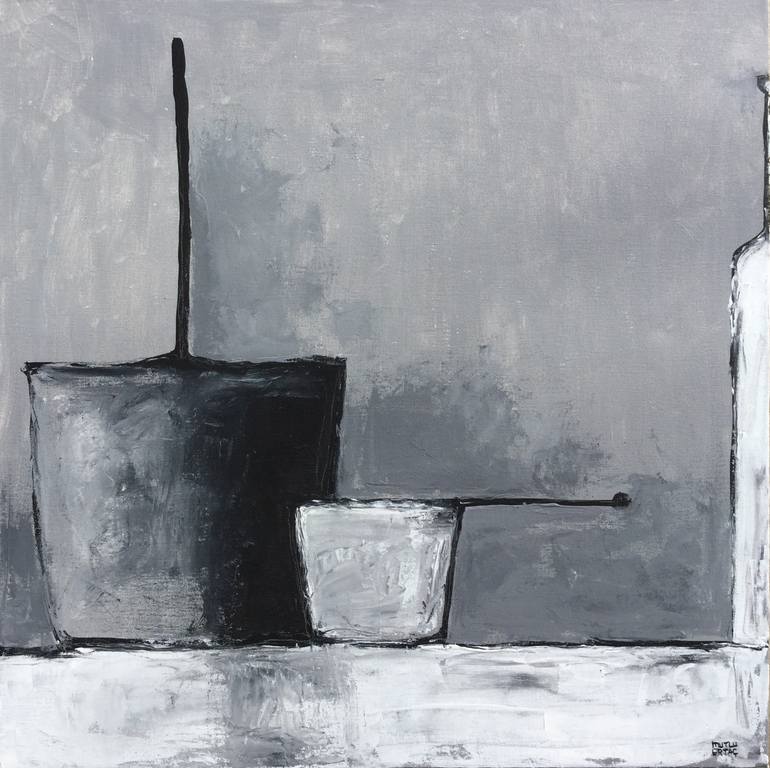 Composition I, Acrylic and Ink on Canvas