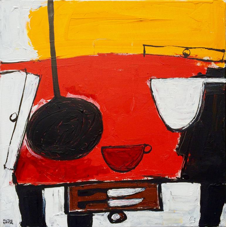 Composition III, Acrylic and Ink on Canvas