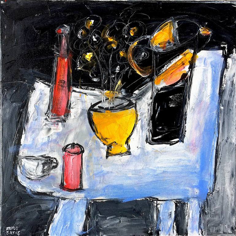Composition IV, Acrylic and Ink on Canvas