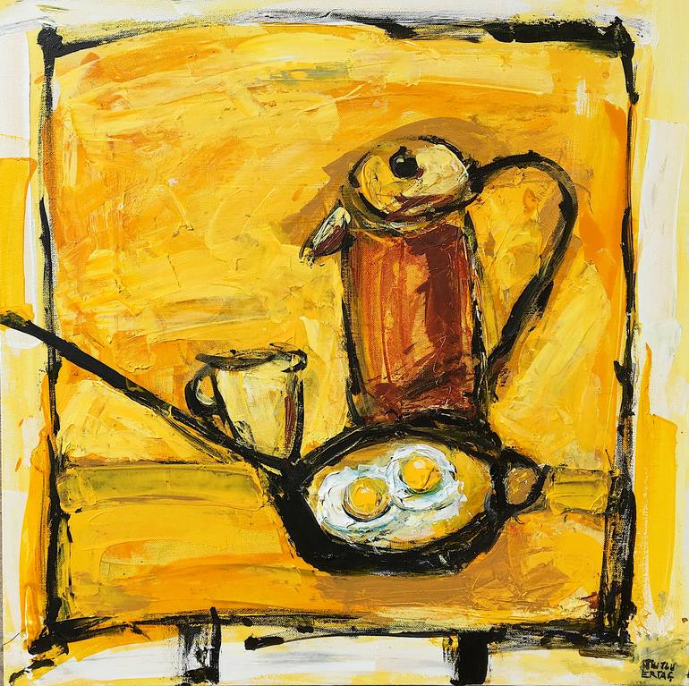 Sunny-Side Up, Acrylic and Ink on Canvas
