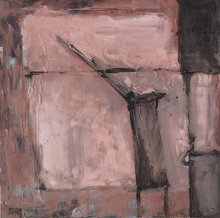 Coffee Pot and Cup, Acrylic and Ink on Canvas