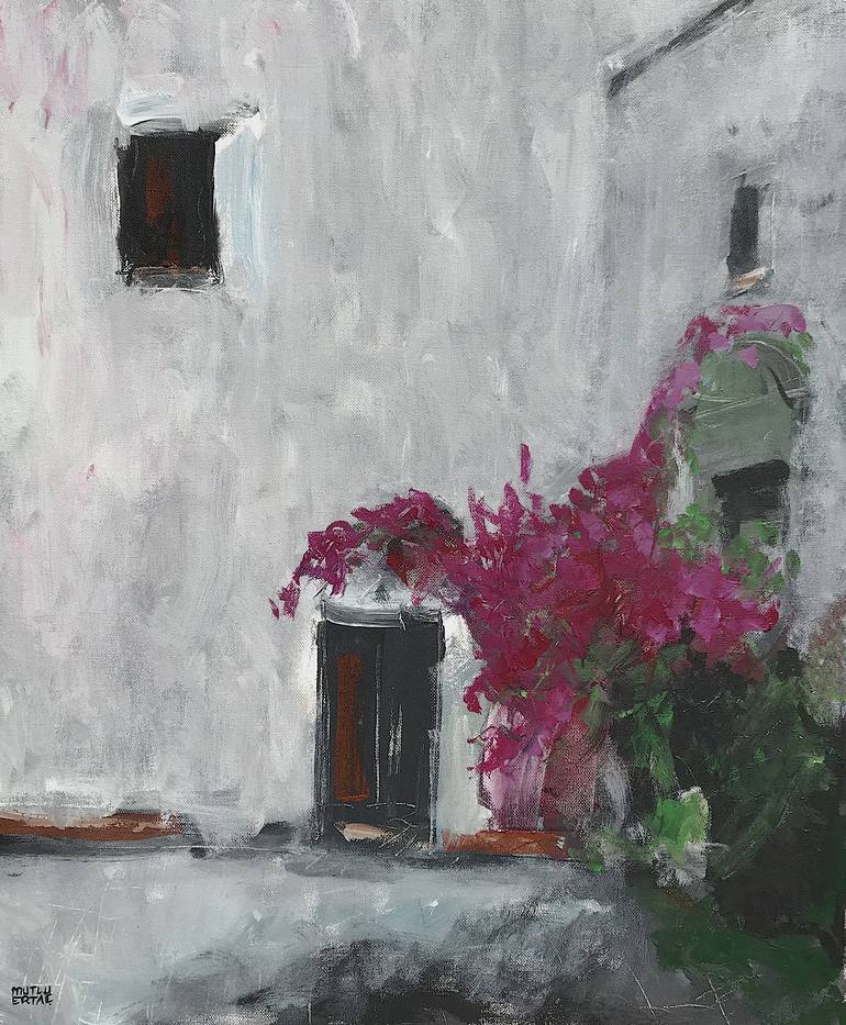 Farmhouse, Acrylic and Ink on Canvas