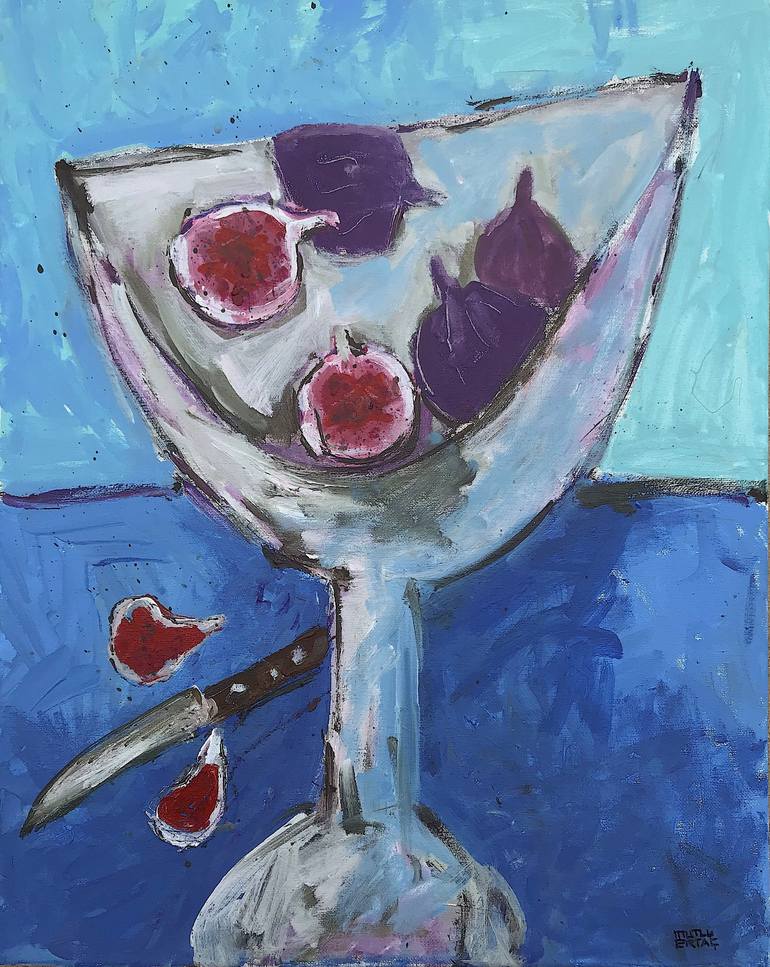 Figs II, Acrylic and Ink on Canvas