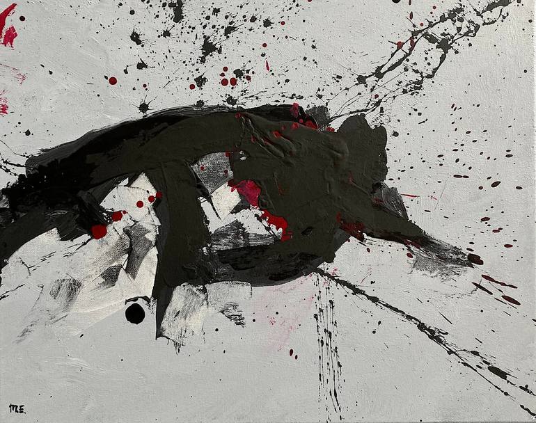 Reaction, Acrylic and Ink on Canvas