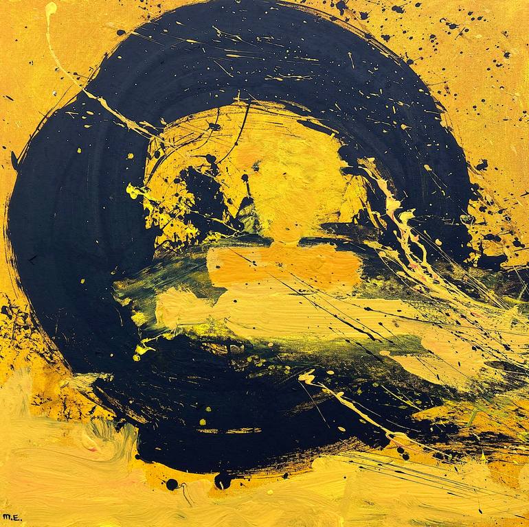 This is not  Enso Circle, Acrylic and Ink on Canvas