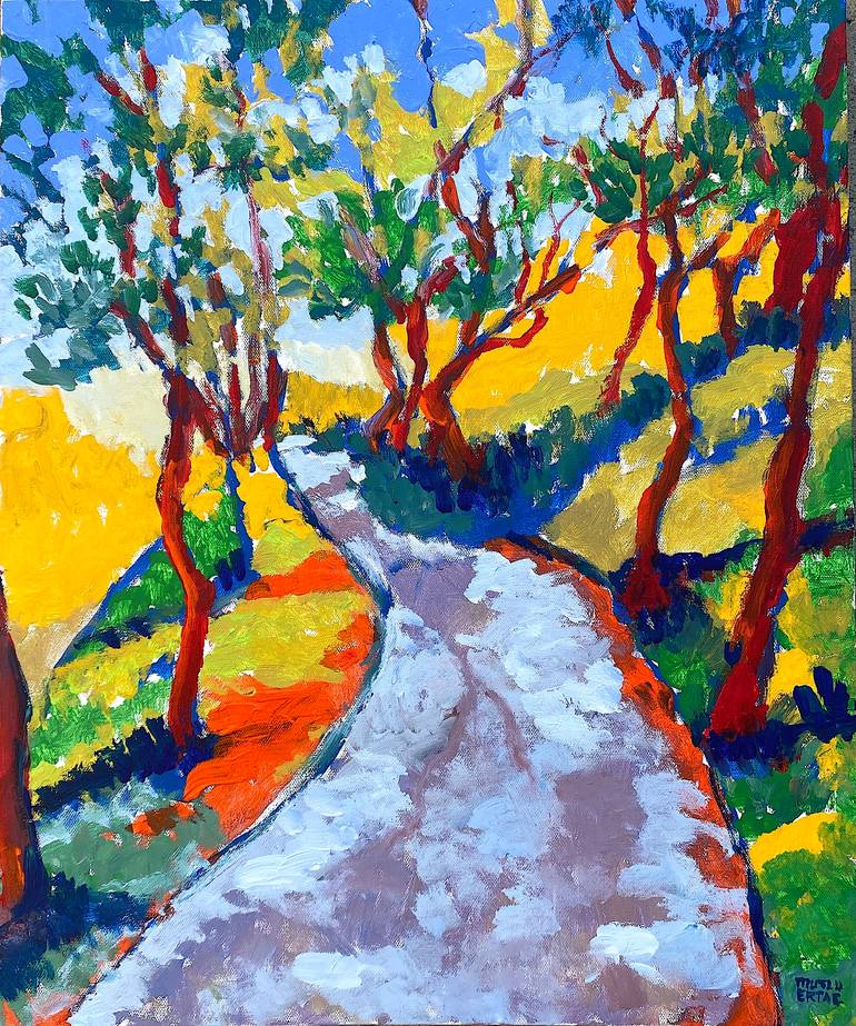 Morning walk, Acrylic and Ink on Canvas