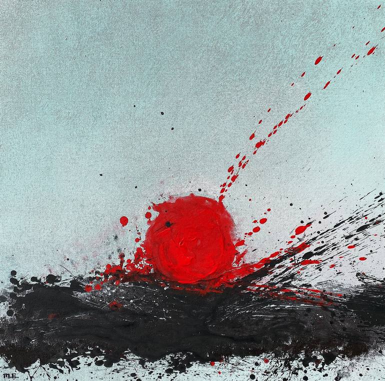 Descent, Acrylic and Ink on Canvas